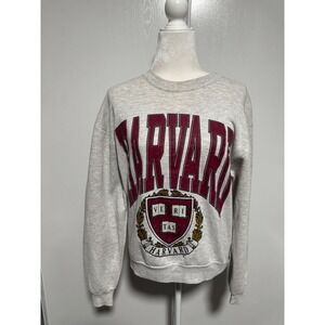 Vintage Velva Sheen Harvard University Sweatshirt Gray Crewneck Made in USA Med